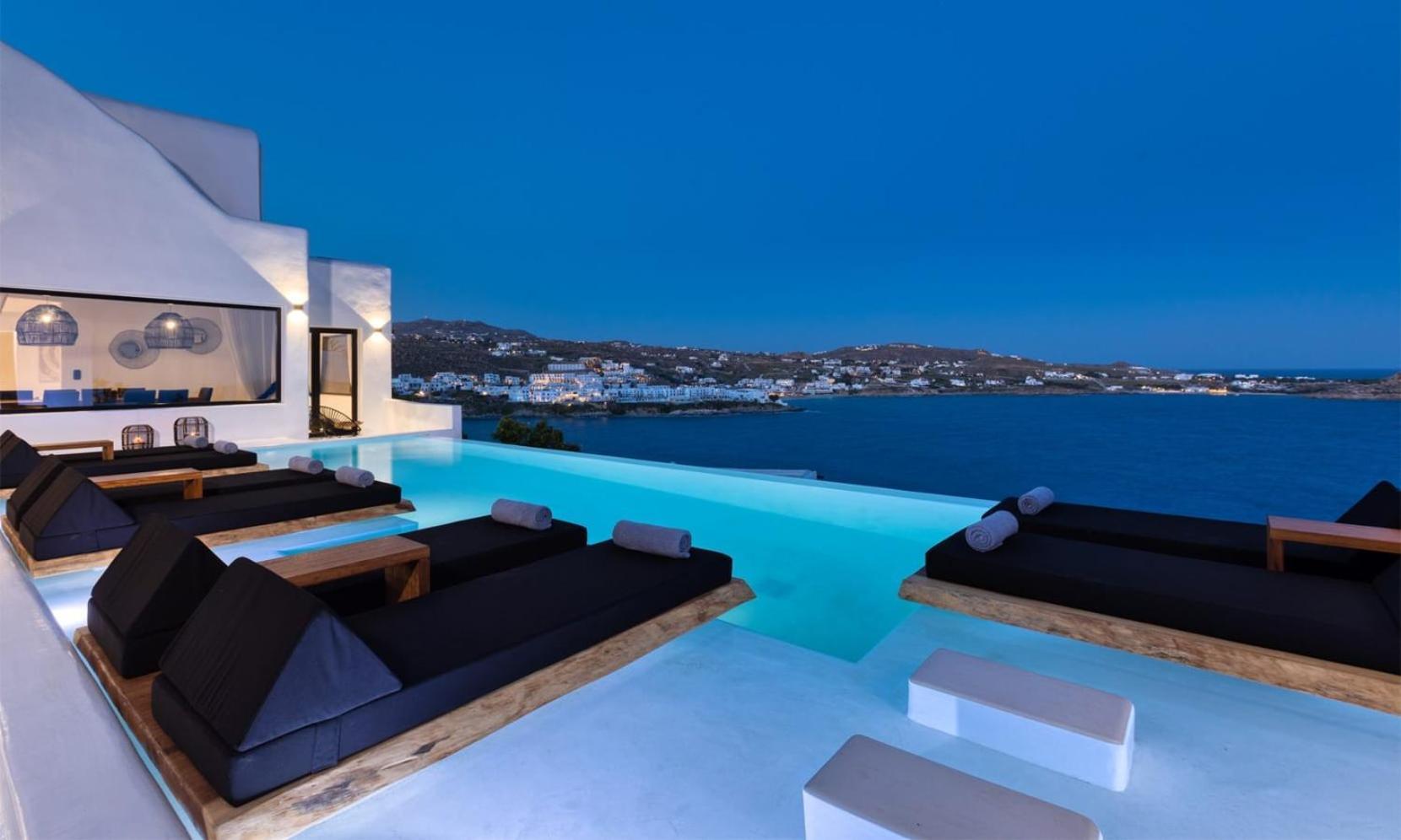 Magnificent Mykonos | Rikei | 5 Bedrooms | Unique Aegean Sea Views | Private Infinity Pool | Outdoor Jacuzzi | Psarou Psarou (Mykonos)